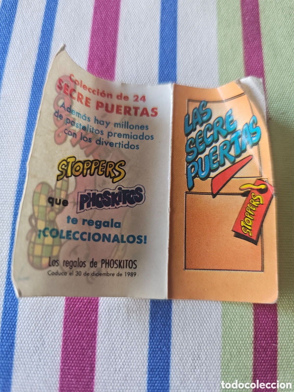 Coleccionismo cromos antiguos: CROMO PHOSKITOS SECRE PUERTAS STOPPERS - Foto 1