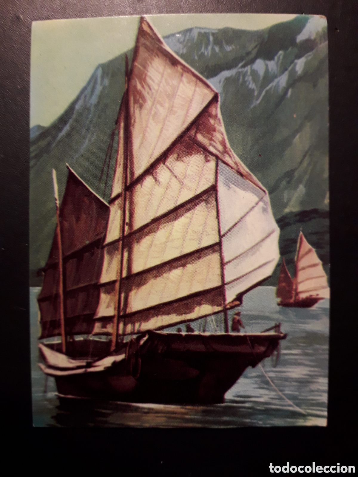 Collectionnisme Cartes &agrave; collectionner anciennes: JUNCO CHINO, HISTORIA DE LA LOCOMOCI&Oacute;N ED PEKI 1967 N&deg; 88 SIN PEGAR, PEDIDO M&Iacute;NIMO 3&euro;