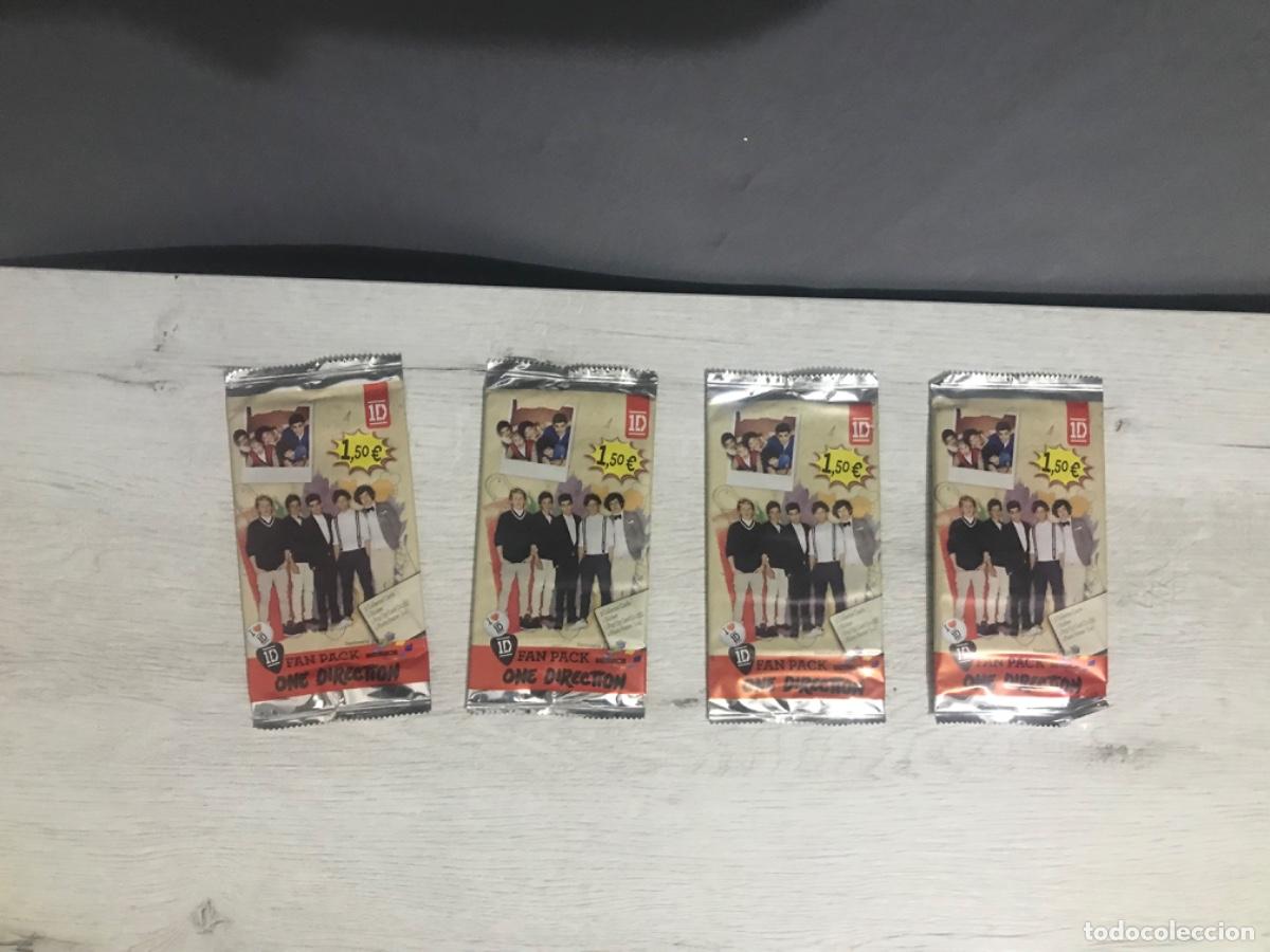 Coleccionismo cromos antiguos: Lote de 4 sobre fan pack one direction sin abrir - Foto 1