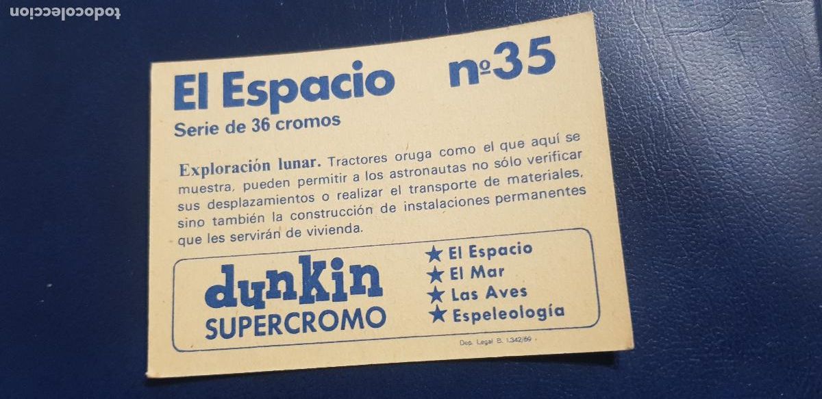 Coleccionismo cromos antiguos: DUNKIN SUPERCROMO EL ESPACIO N&ordm;35 - Foto 2