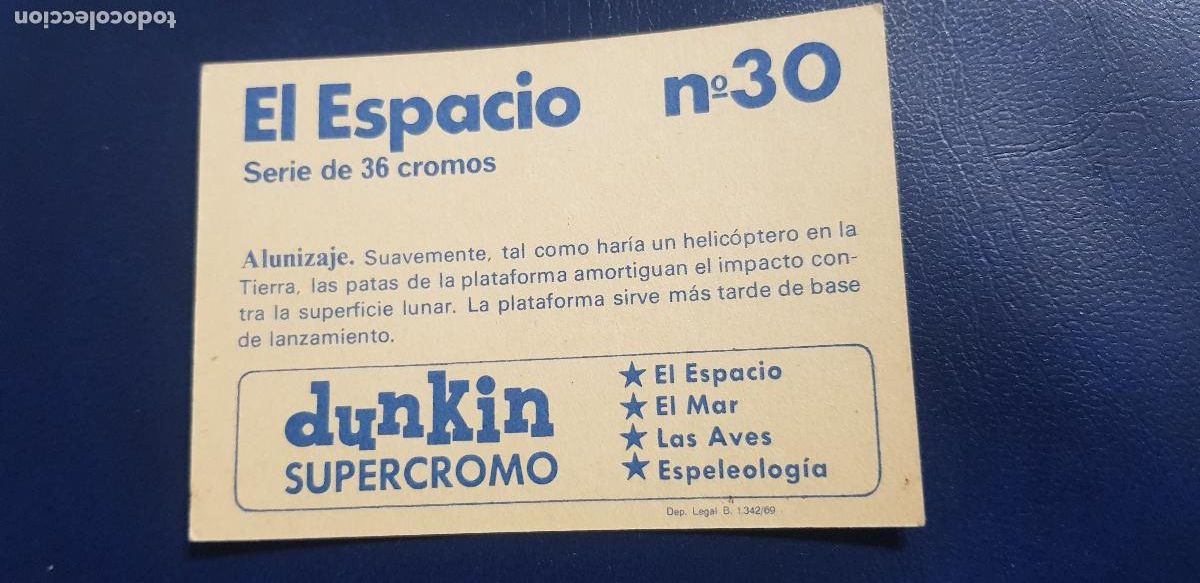 Coleccionismo cromos antiguos: DUNKIN SUPERCROMO EL ESPACIO N&ordm;30 - Foto 2