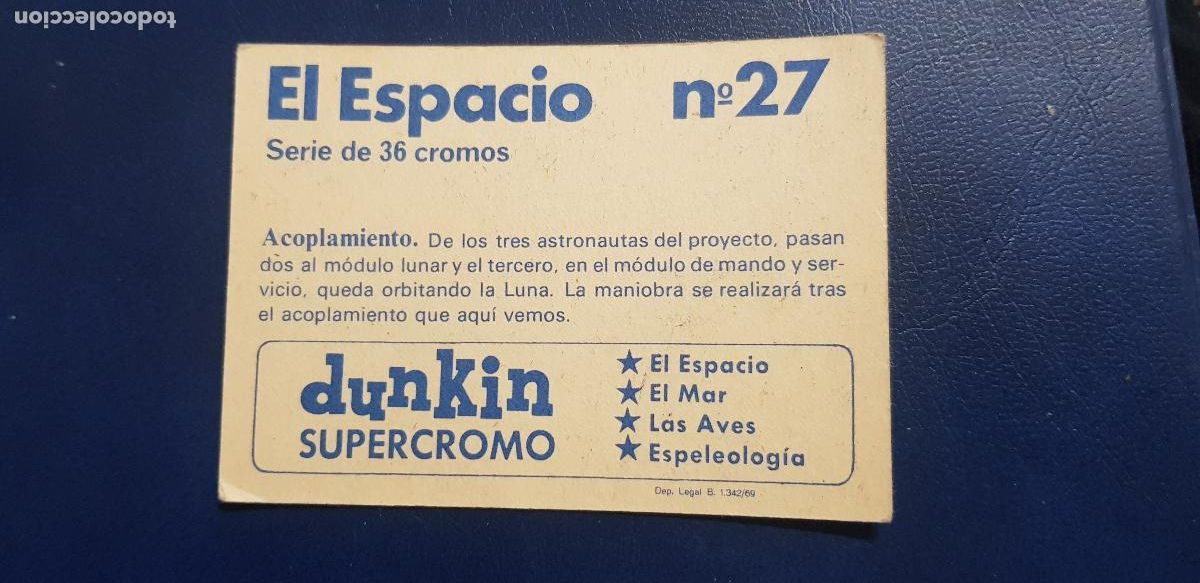 Coleccionismo cromos antiguos: DUNKIN SUPERCROMO EL ESPACIO N&ordm;27 - Foto 2
