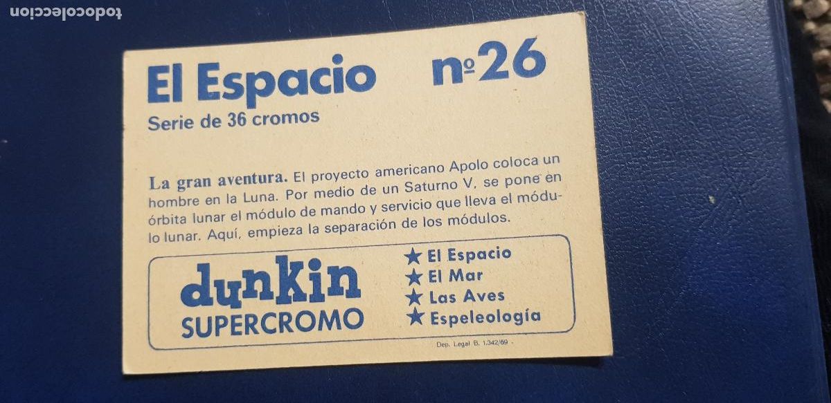 Coleccionismo cromos antiguos: DUNKIN SUPERCROMO EL ESPACIO N&ordm;26 - Foto 2