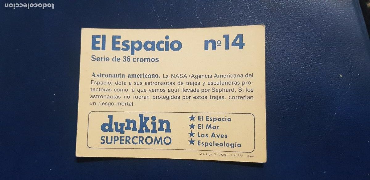 Coleccionismo cromos antiguos: DUNKIN SUPERCROMO EL ESPACIO N&ordm;14 - Foto 2