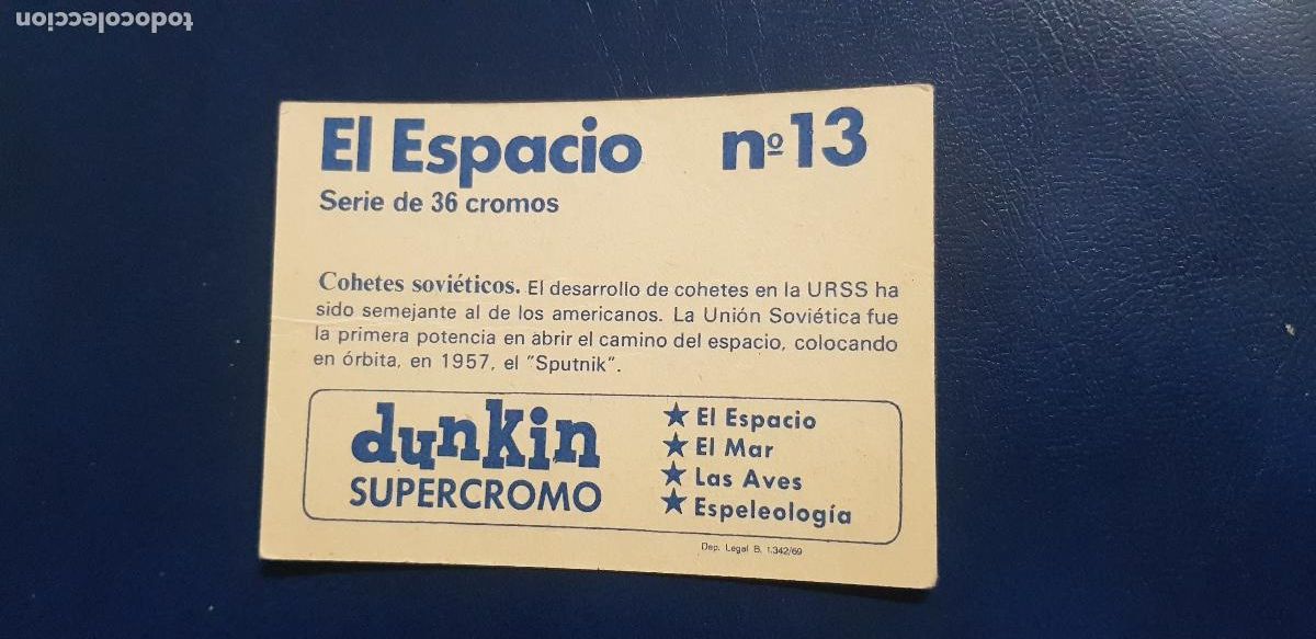 Coleccionismo cromos antiguos: DUNKIN SUPERCROMO EL ESPACIO N&ordm;13 - Foto 2