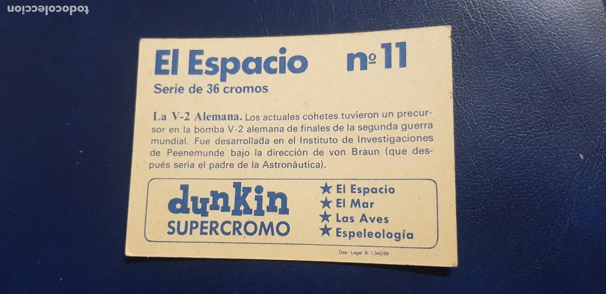 Coleccionismo cromos antiguos: DUNKIN SUPERCROMO EL ESPACIO N&ordm;11 - Foto 2