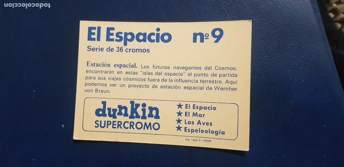 Coleccionismo cromos antiguos: DUNKIN SUPERCROMO EL ESPACIO N&ordm;9 - Foto 2