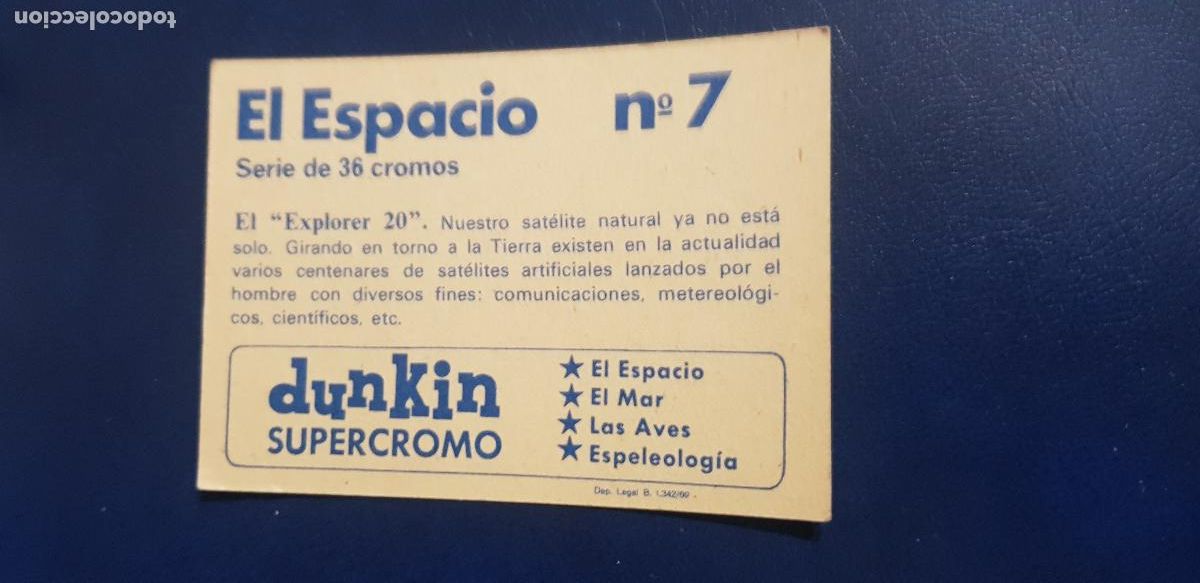 Coleccionismo cromos antiguos: DUNKIN SUPERCROMO EL ESPACIO N&ordm;7 - Foto 2