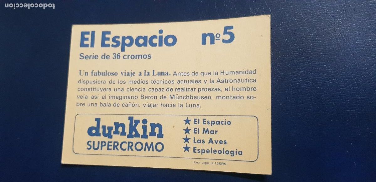 Coleccionismo cromos antiguos: DUNKIN SUPERCROMO EL ESPACIO N&ordm;5 - Foto 2
