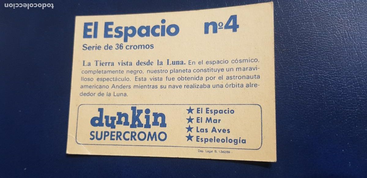 Coleccionismo cromos antiguos: DUNKIN SUPERCROMO EL ESPACIO N&ordm;4 - Foto 2