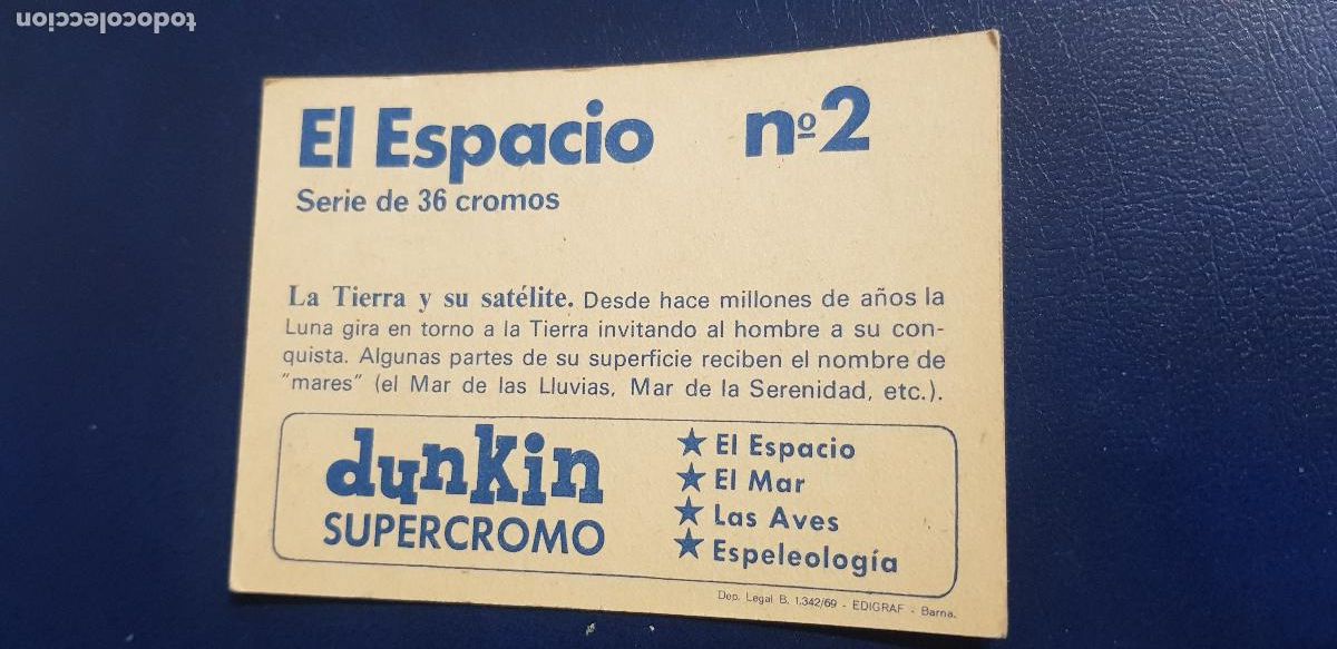 Coleccionismo cromos antiguos: DUNKIN SUPERCROMO EL ESPACIO N&ordm;2 - Foto 2