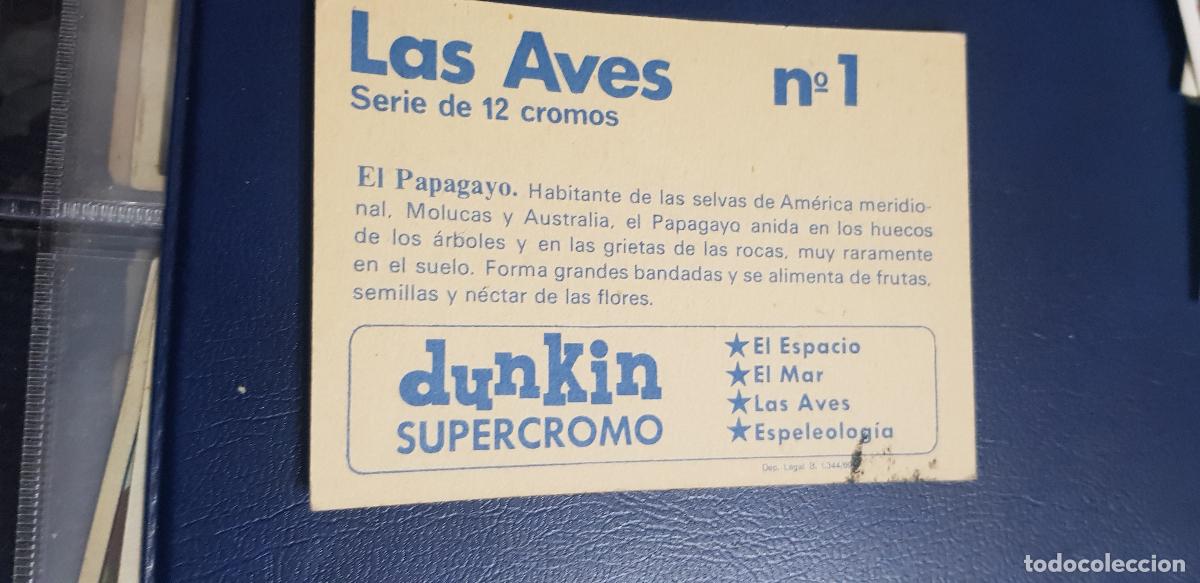 Coleccionismo cromos antiguos: DUNKIN SUPERCROMO -LAS AVES N&ordm;1 - Foto 2