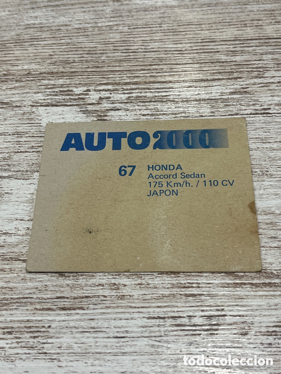 Coleccionismo cromos antiguos: Cromo Auto 2000 Honda N&deg; 67 - Foto 2