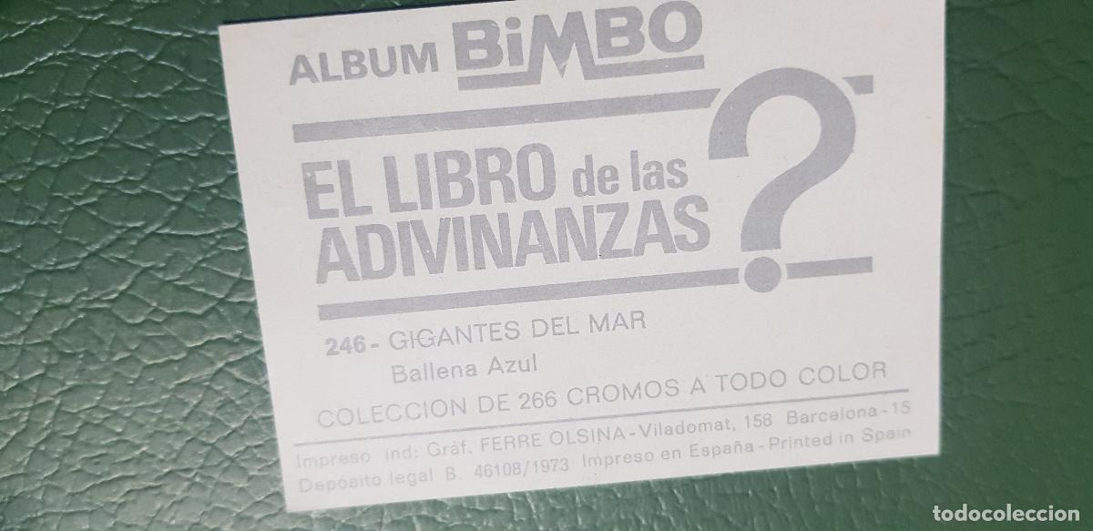 Coleccionismo cromos antiguos: EL LIBRO DE LAS ADIVINANZAS 2 ,NUNCA PEGADO, N&ordm; 246 - Foto 2