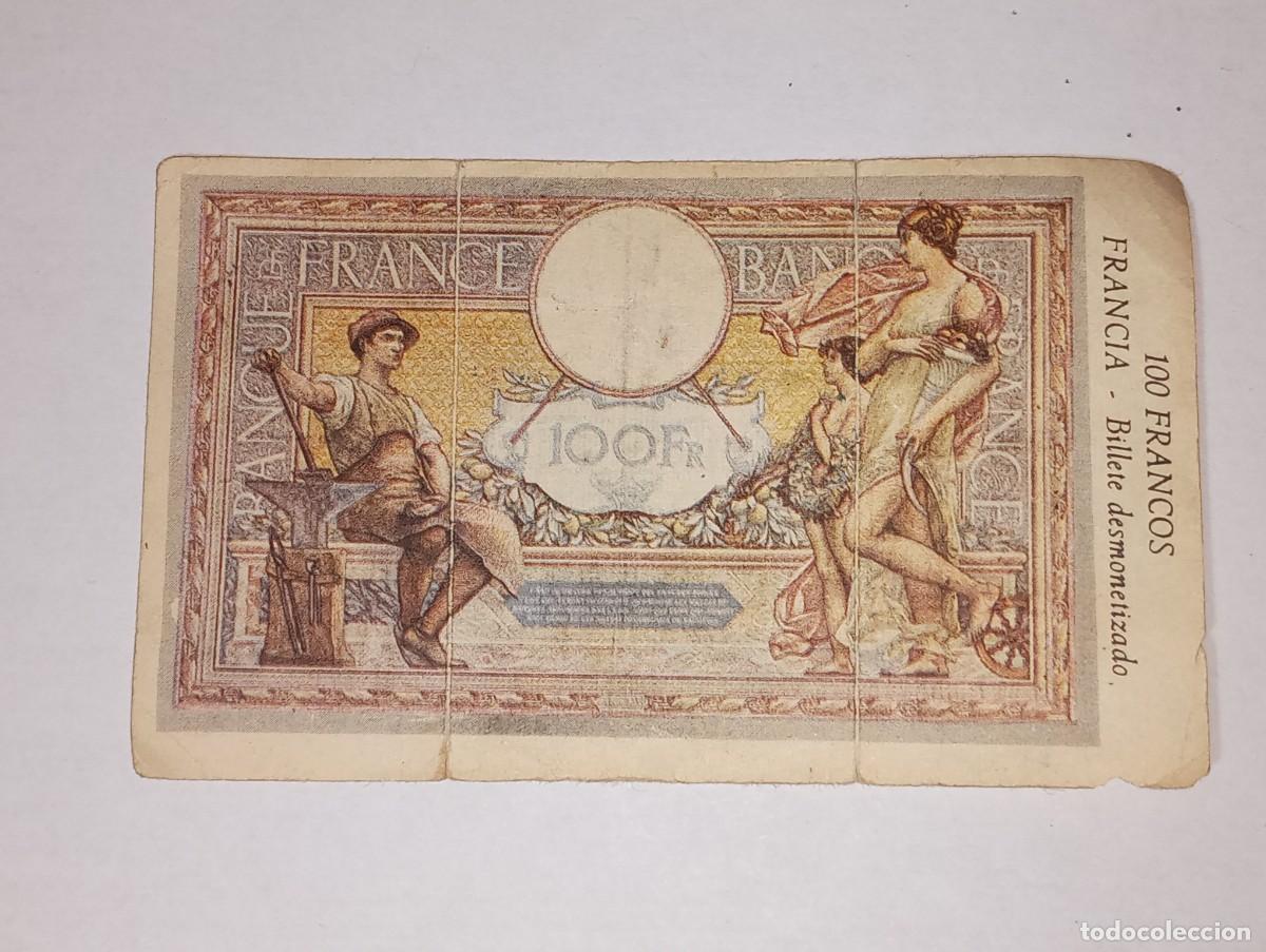 Coleccionismo Cromos antiguos: PHOSKITOS : ANTIGUO CROMO BILLETE 100 FRANCOS FRANCIA DINERO DE TODO EL MUNDO A&Ntilde;O 1974