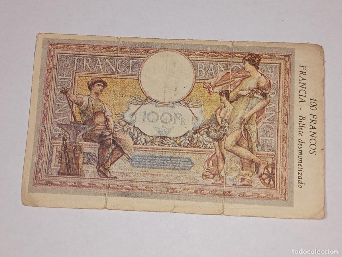 Coleccionismo Cromos antiguos: PHOSKITOS : ANTIGUO CROMO BILLETE 100 FRANCOS FRANCIA DINERO DE TODO EL MUNDO A&Ntilde;O 1974