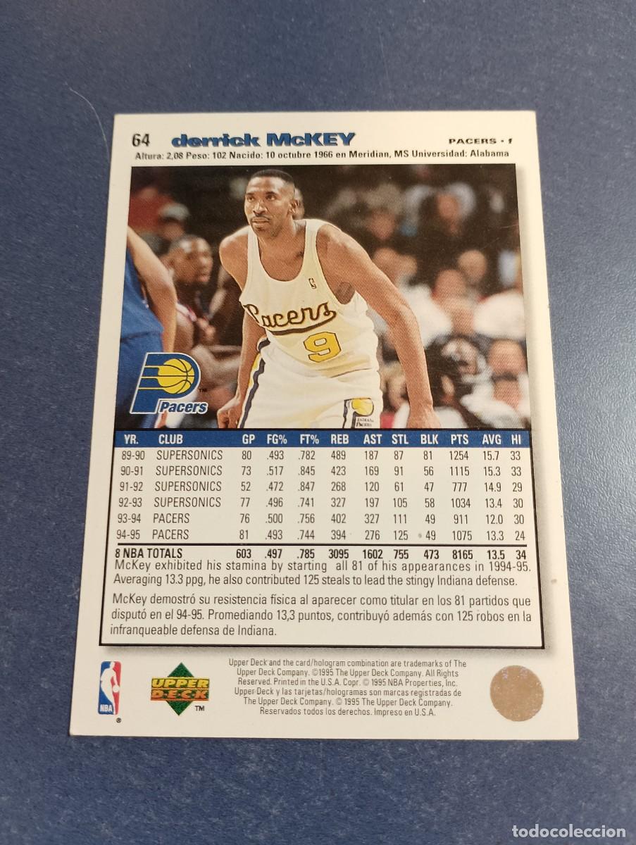 Coleccionismo cromos antiguos: DERRICK McKEY NBA COLLECTIONS CHOICE 64 - Foto 2