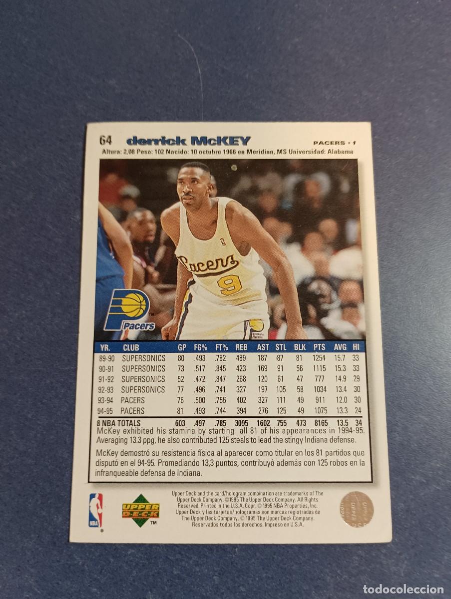 Coleccionismo cromos antiguos: DERRICK McKEY NBA COLLECTIONS CHOICE 64 - Foto 2