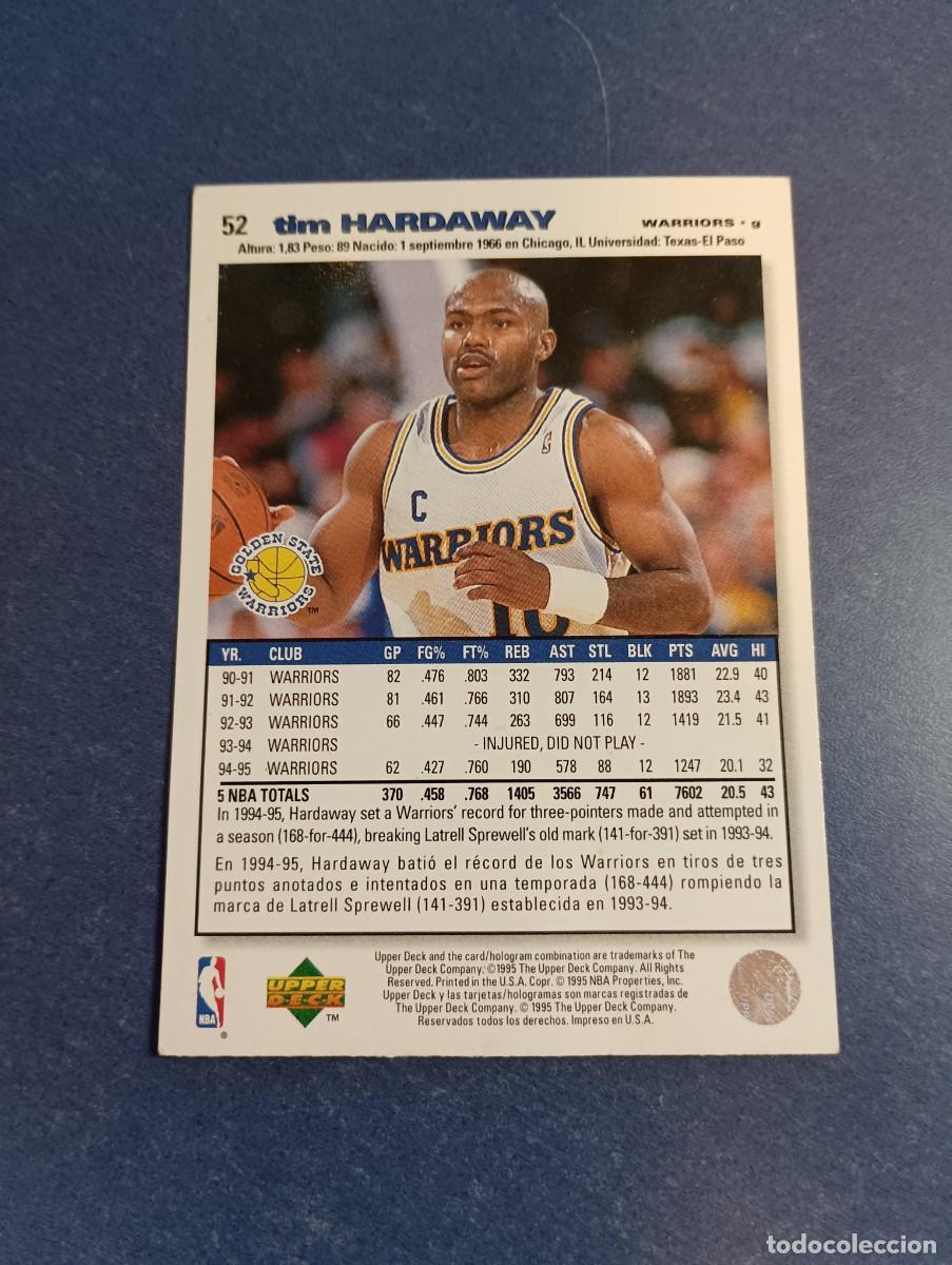 Coleccionismo cromos antiguos: TIM HARDAWAY NBA COLLECTIONS CHOICE 52 - Foto 2