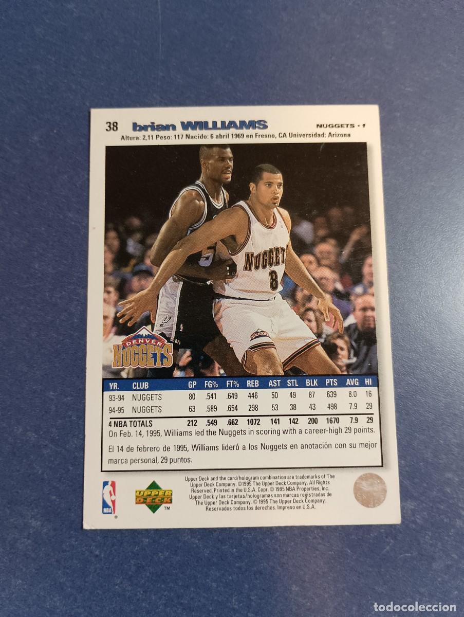 Coleccionismo cromos antiguos: BRIAN WILLIAMS NBA COLLECTIONS CHOICE 38 - Foto 2