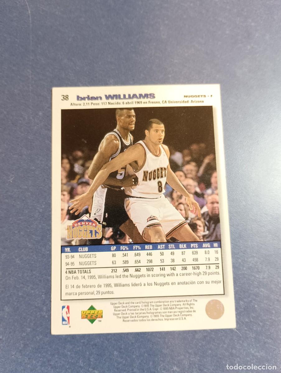 Coleccionismo cromos antiguos: BRIAN WILLIAMS NBA COLLECTIONS CHOICE 38 - Foto 2