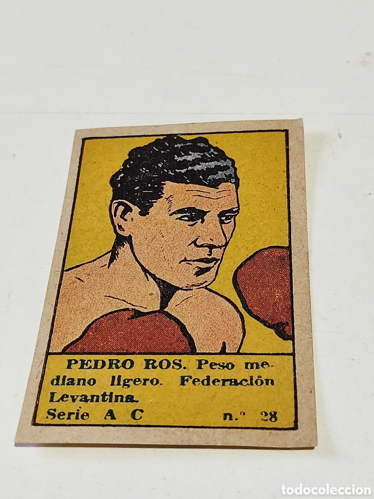 Coleccionismo cromos antiguos: Cromo antiguo boxeo Pedro Ros - Foto 1