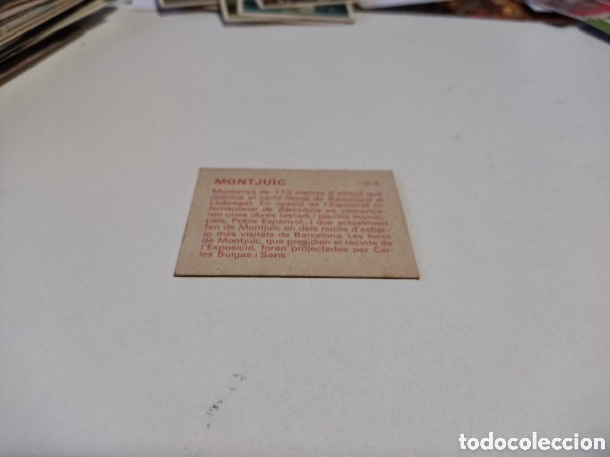 Coleccionismo cromos antiguos: Cromo Montjuic........ - Foto 2