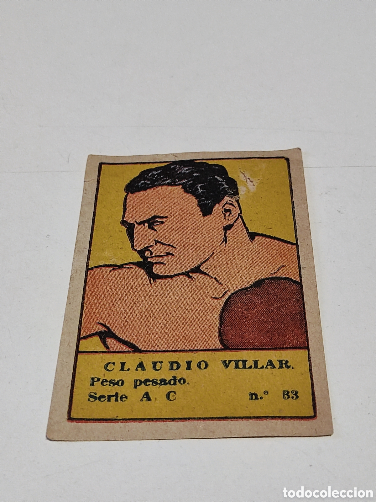 Coleccionismo cromos antiguos: Cromo antiguo boxeo Claudio Villar - Foto 1