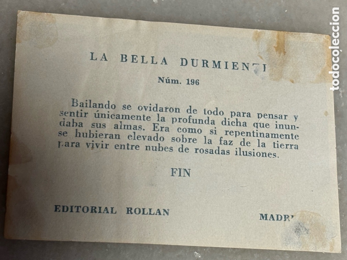 Coleccionismo cromos antiguos: Lote privado 196 cromo bella durmiente - Foto 2