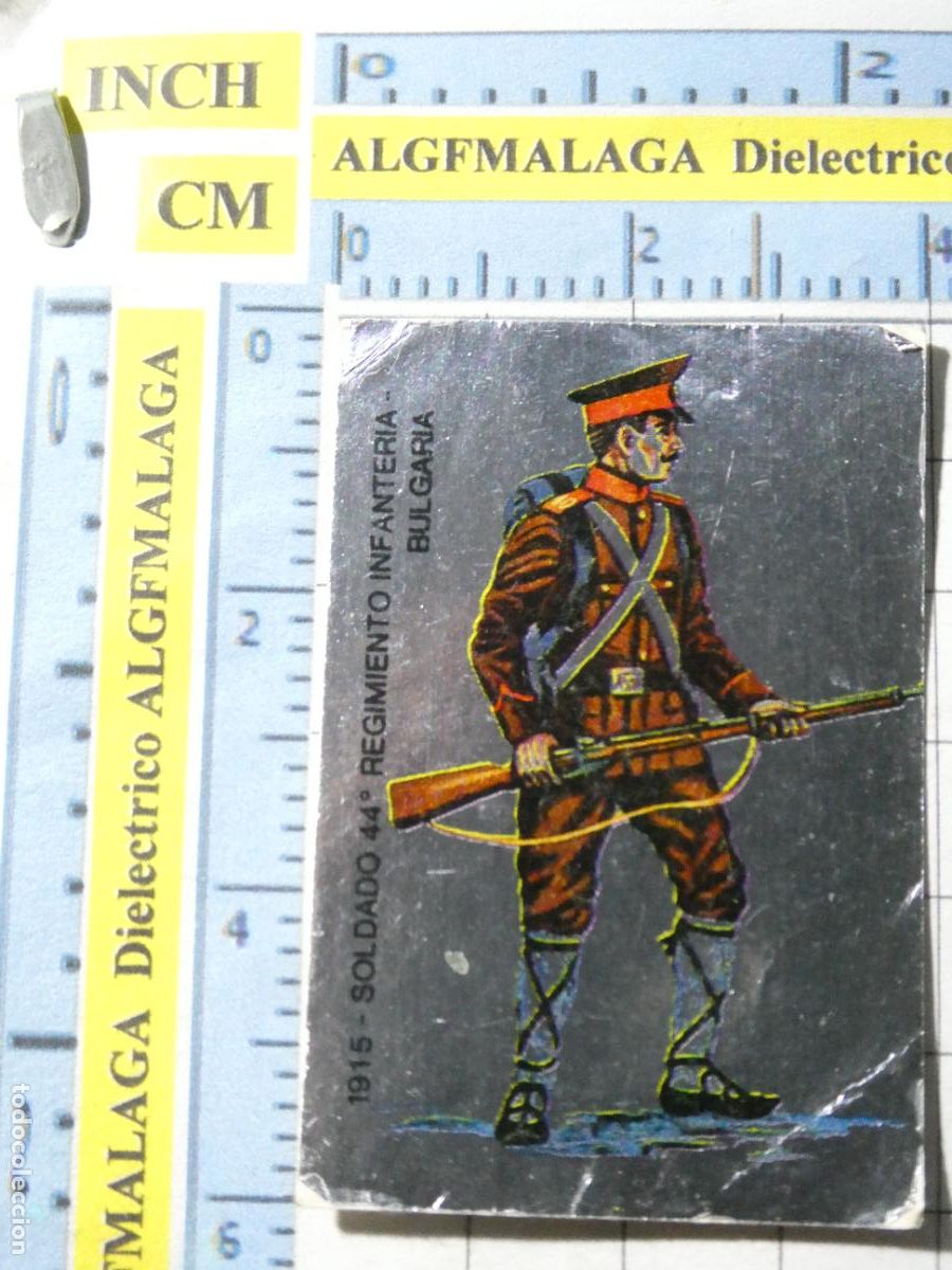 Coleccionismo Cromos antiguos: CROMO CROMITO MILITAR SOLDADOS DE EUROPA 1975. 197 SOLDADO 44 REGIMIENTO INFANTERIA BULGARIA 1915