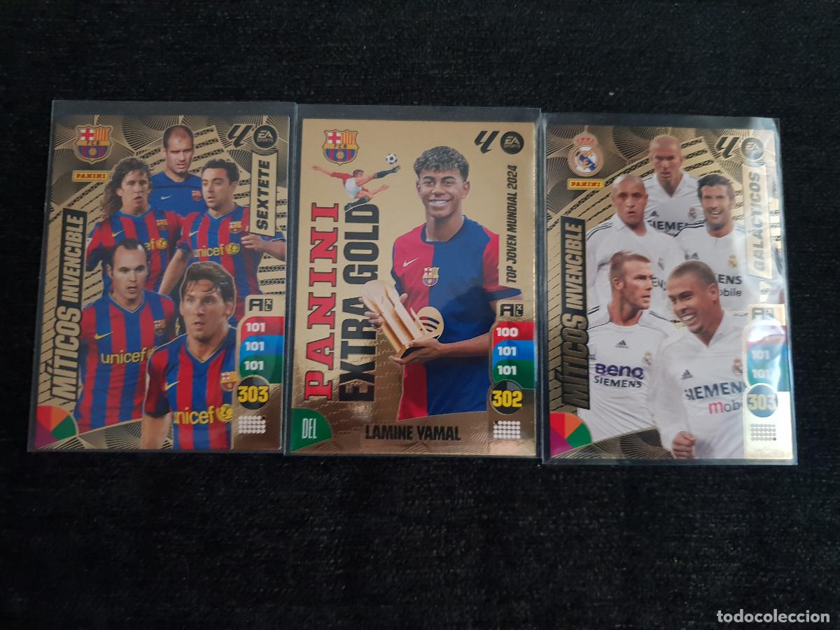 Coleccionismo Cromos antiguos: LOTE MITICOS + EXTRA GOLD LAMINE YAMAL ADRENALYIN XL 2024-2025