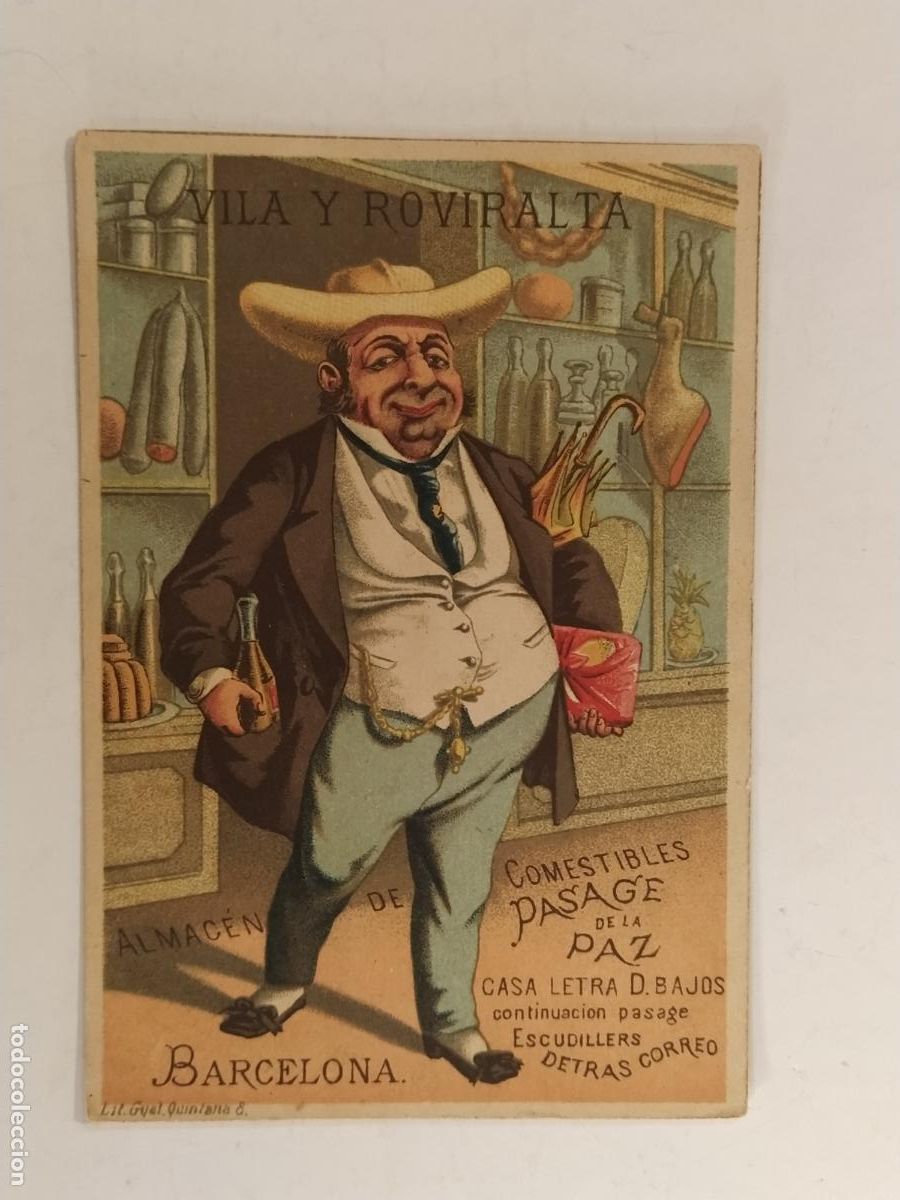 Coleccionismo cromos antiguos: BARCELONA - VILA Y ROVIRALTA - ALMACEN DE COMESTIBLES - CROMO ANTIGUO -VER FOTOS-(111.653)