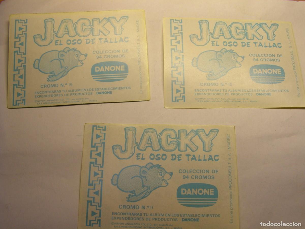 Coleccionismo cromos antiguos: Lote de 3 cromos colecci&oacute;n JACKY, DANONE. - Foto 2