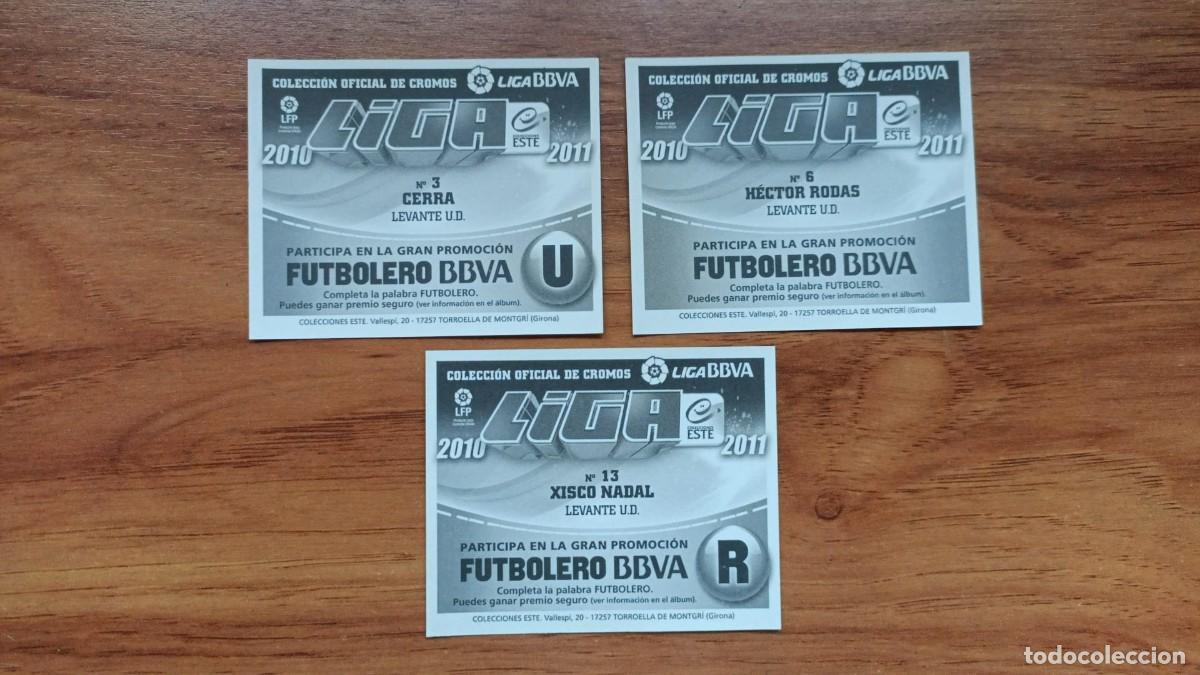 Collectable Antique Stickers: Ediciones Este LOTE 3 CROMOS LEVANTE Liga 2010-2011 L0291
