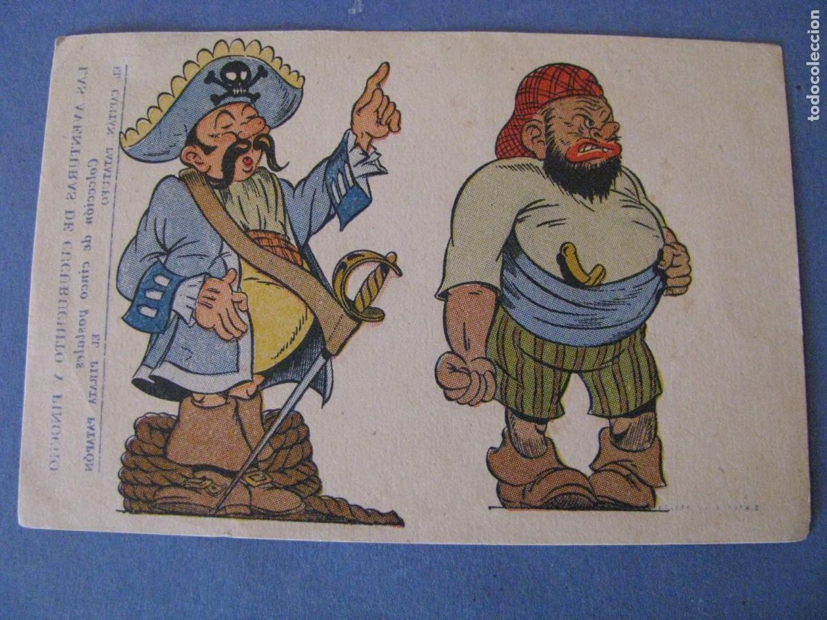 Coleccionismo Cromos antiguos: CROMO DE LAS AVENTURAS DE CUCURUCHITO Y PINOCHO. EL CAPITAN PATATUFO, EL PIRATA PATAPON.