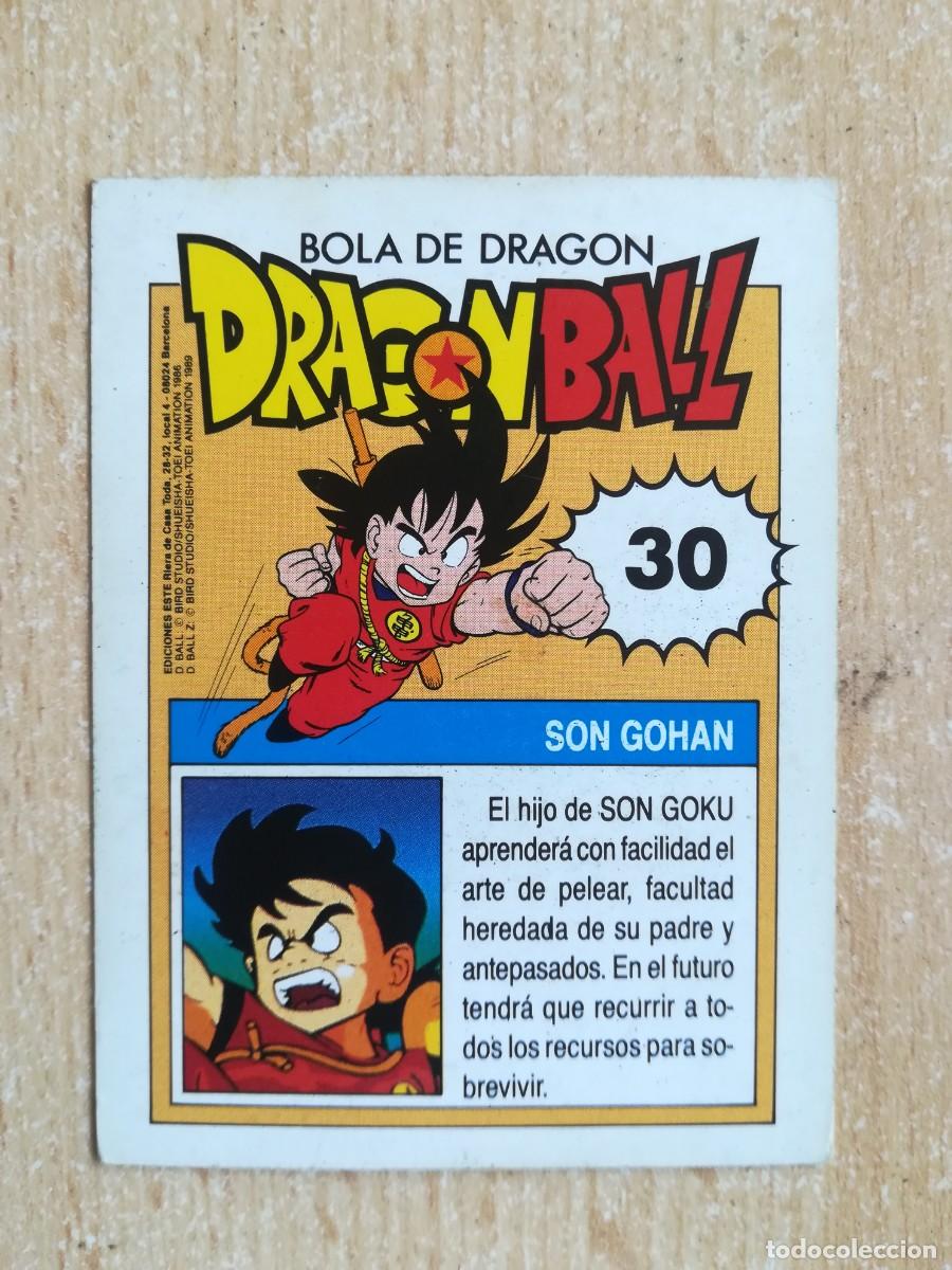 Coleccionismo cromos antiguos: Dragon Ball Ediciones Este N&ordm; 30. Son Gohan - Foto 2