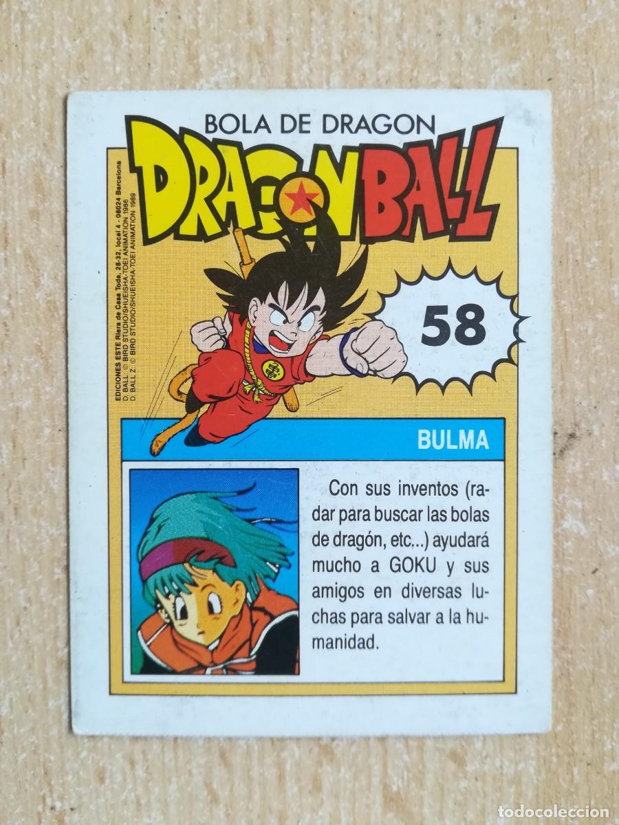 Coleccionismo cromos antiguos: Dragon Ball Ediciones Este N&ordm; 58. Bulma - Foto 2
