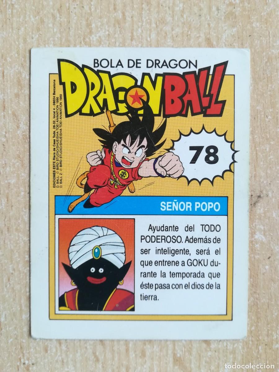 Coleccionismo cromos antiguos: Dragon Ball Ediciones Este N&ordm; 78. Se&ntilde;or Popo - Foto 2
