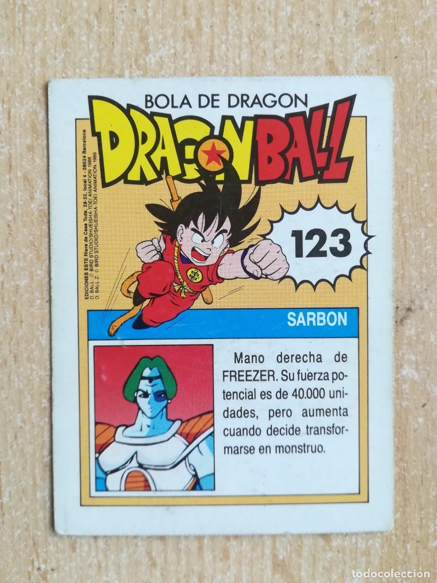 Coleccionismo cromos antiguos: Dragon Ball Ediciones Este N&ordm; 123. Sarbon - Foto 2