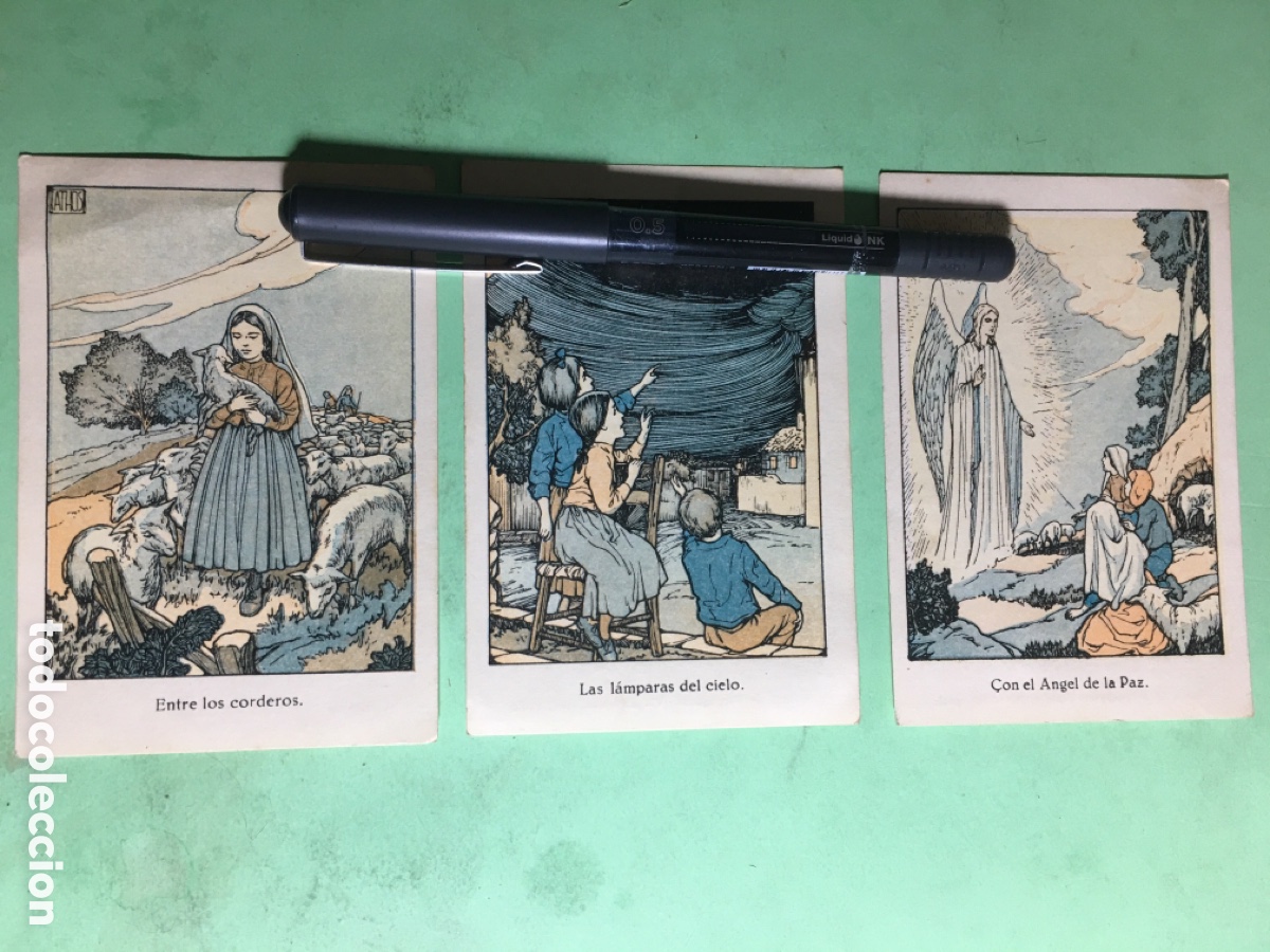 Coleccionismo Cromos antiguos: ANTIGUO LOTE 3 ESTAMPA / CROMO PIADOSO CENTRO PROPAGANDA ILUSTRACI&Oacute;N ATHOS Nos. V, VI, VII