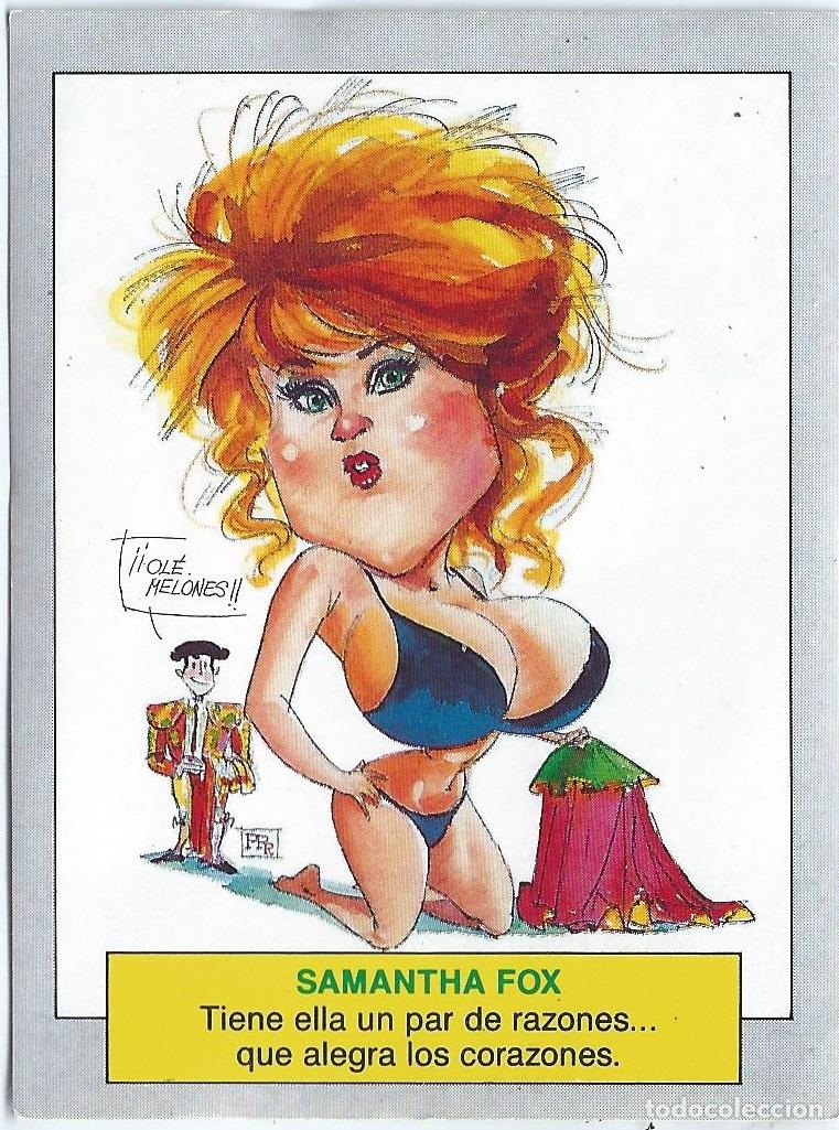 Coleccionismo cromos antiguos: Samantha Fox - Karikatas - Ediciones Este &iexcl;Impecable! - Foto 1