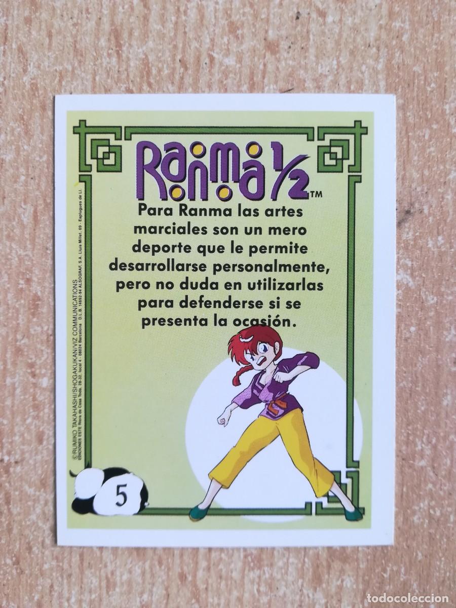 Coleccionismo cromos antiguos: Ranma 1/2 Ediciones Este N&ordm; 5 Ranma Chica. - Foto 2