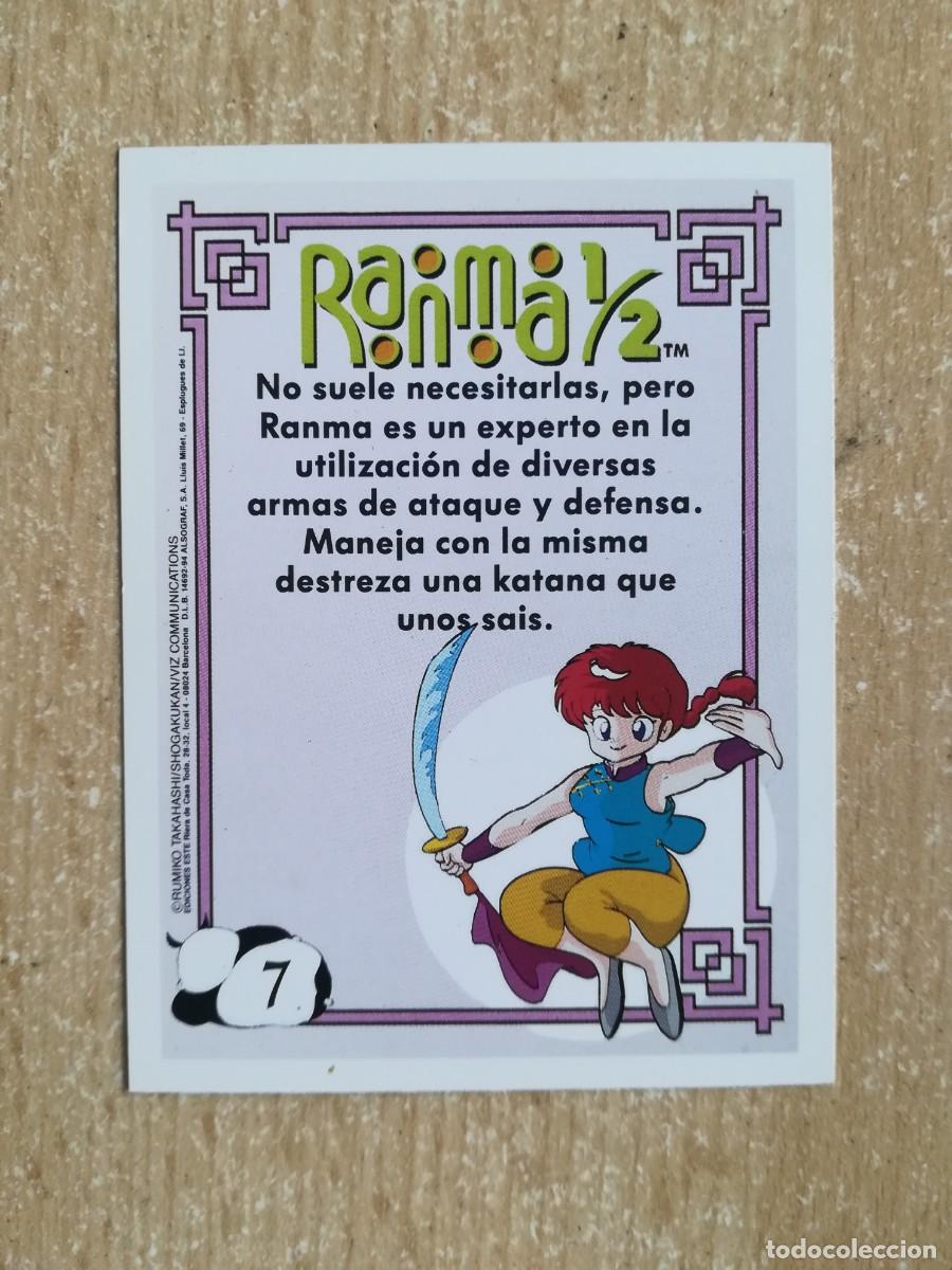 Coleccionismo cromos antiguos: Ranma 1/2 Ediciones Este N&ordm; 7 Ranma Chica. - Foto 2