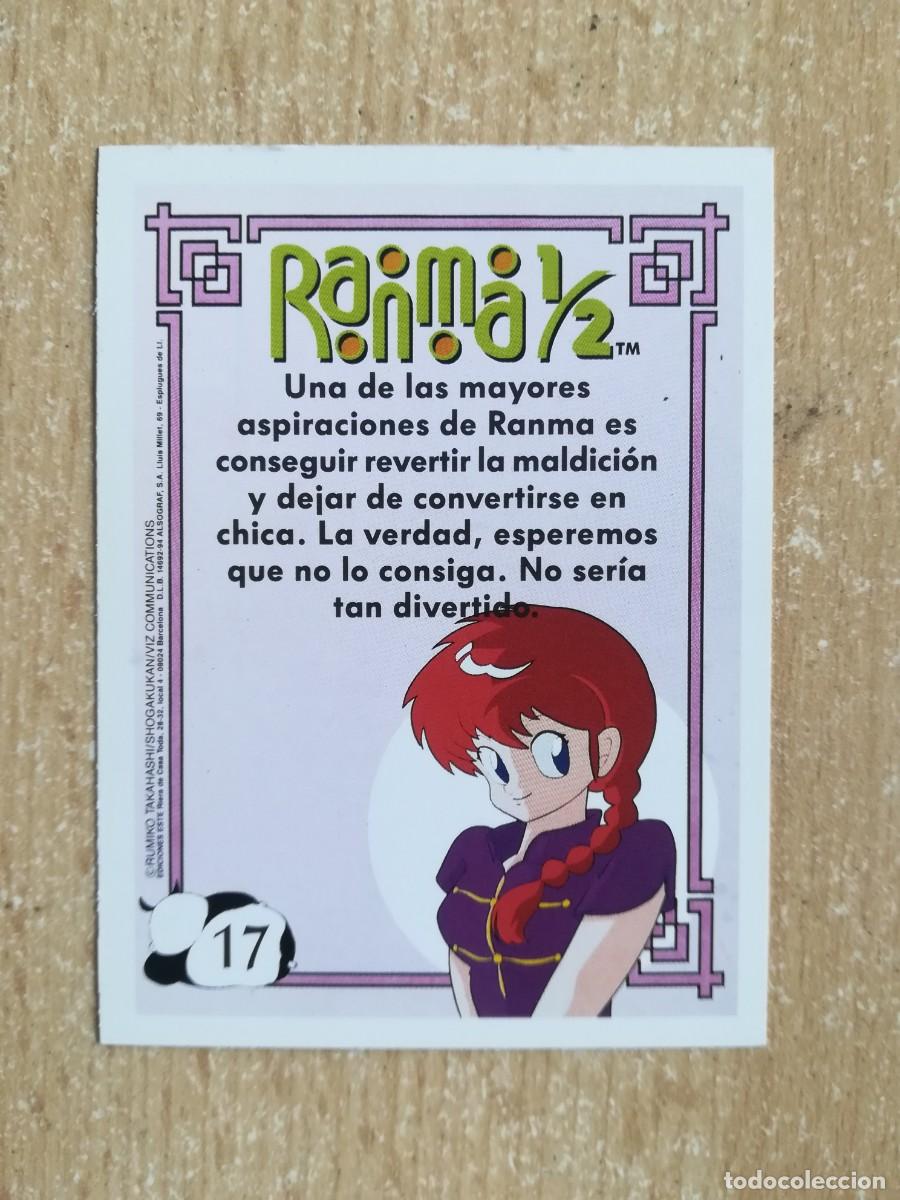 Coleccionismo cromos antiguos: Ranma 1/2 Ediciones Este N&ordm; 17 Ranma Chica. - Foto 2