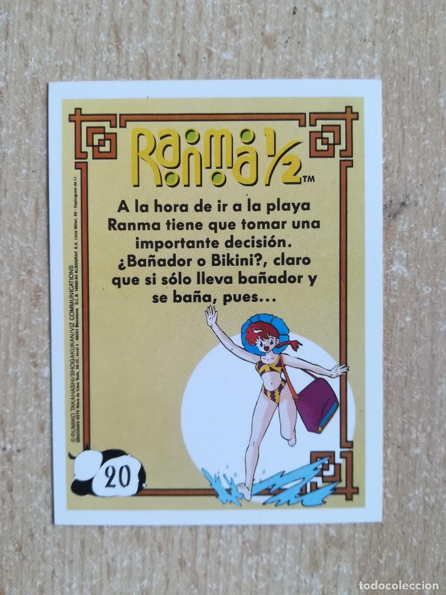 Coleccionismo cromos antiguos: Ranma 1/2 Ediciones Este N&ordm; 20 Ranma Chica. - Foto 2