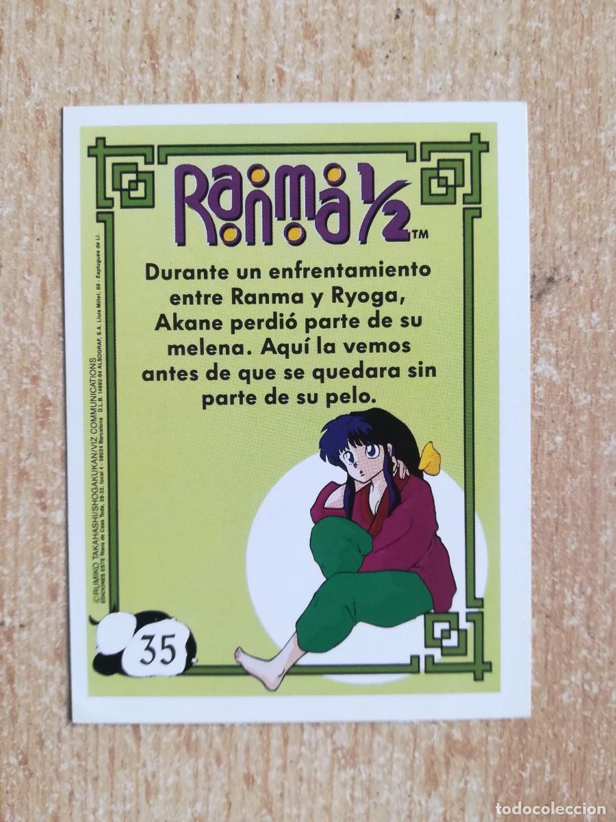 Coleccionismo cromos antiguos: Ranma 1/2 Ediciones Este N&ordm; 35 Akane. - Foto 2