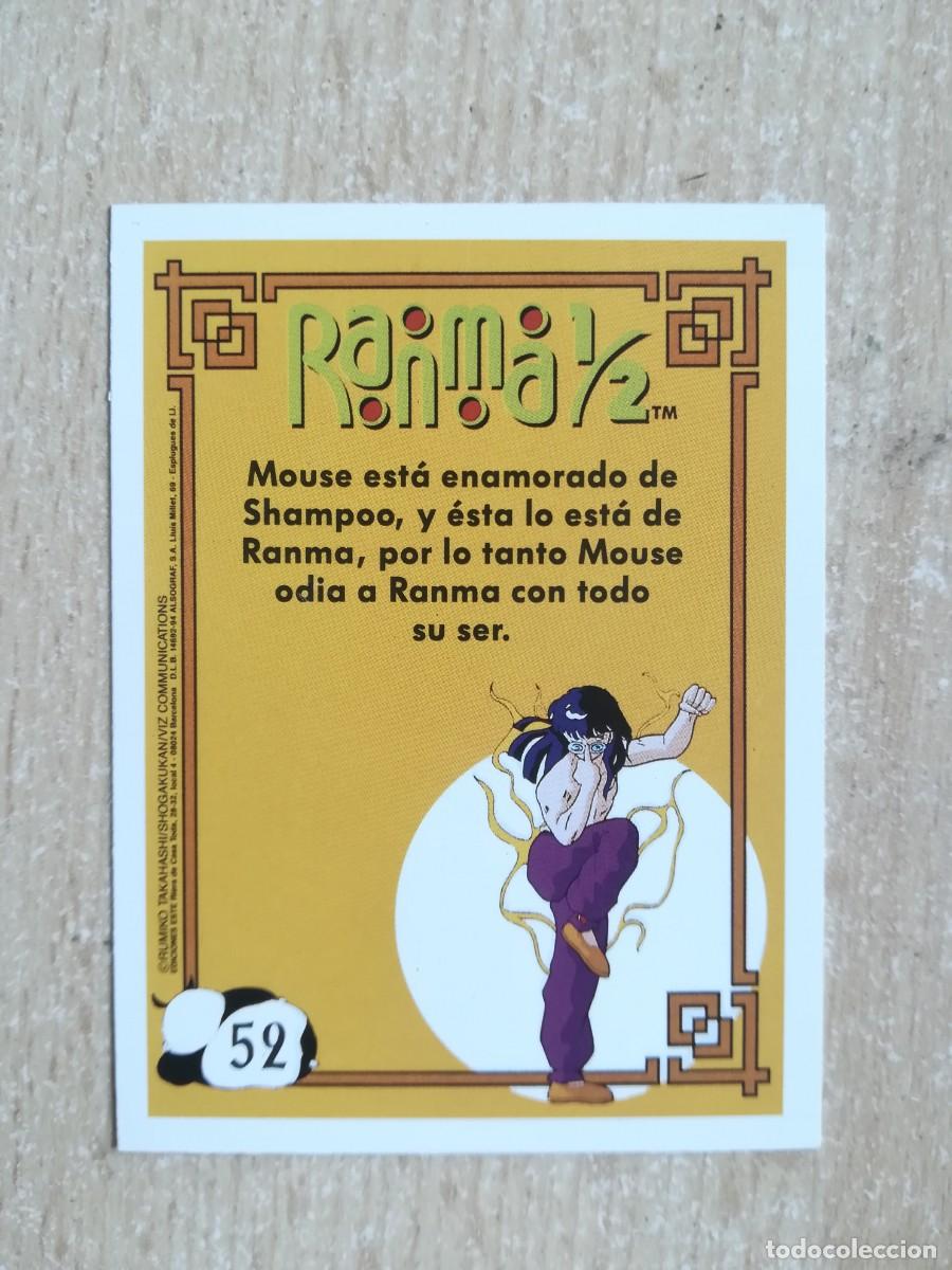 Coleccionismo cromos antiguos: Ranma 1/2 Ediciones Este N&ordm; 52 Mouse Chico. - Foto 2