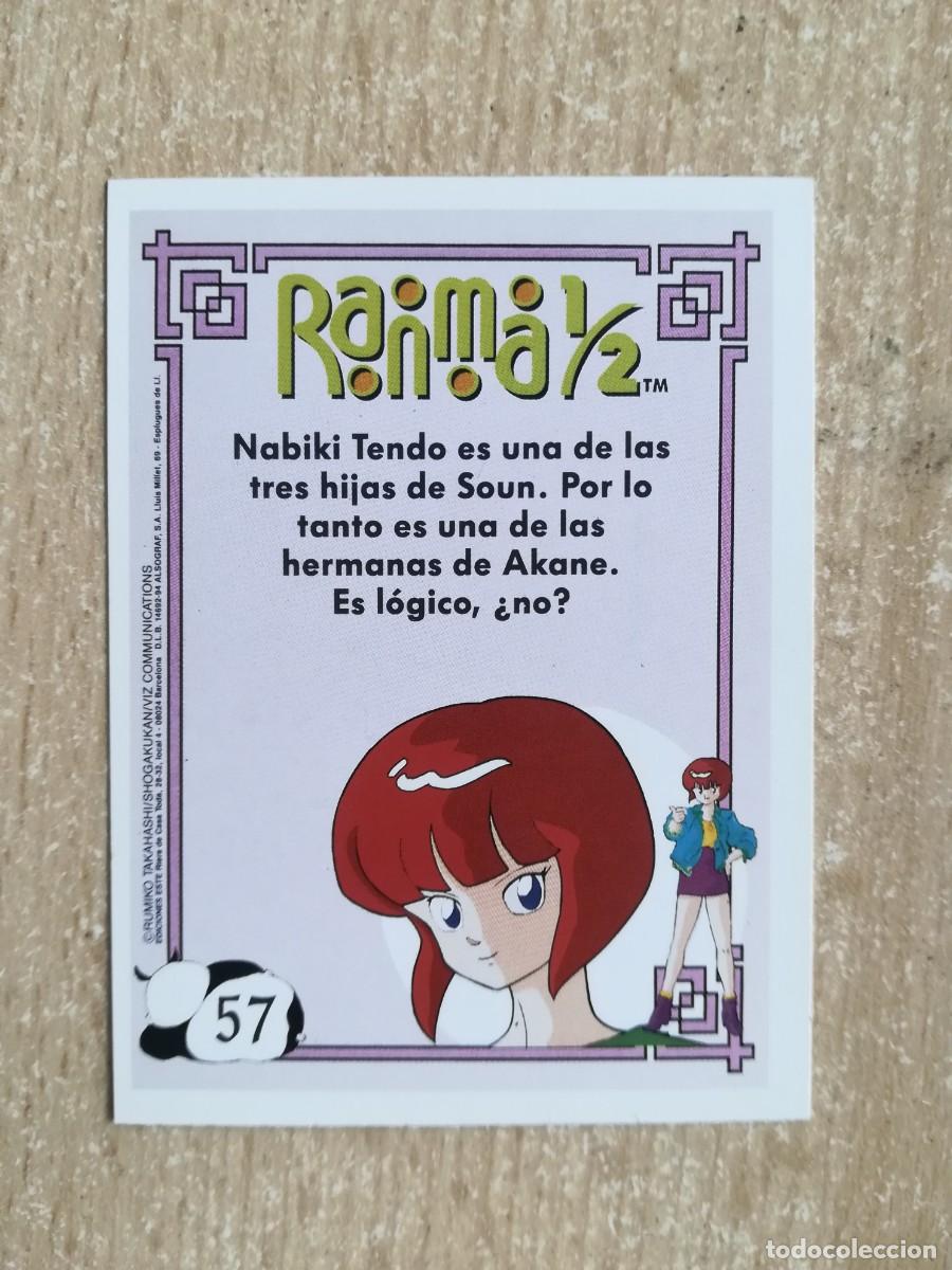 Coleccionismo cromos antiguos: Ranma 1/2 Ediciones Este N&ordm; 57 Nabiki. - Foto 2