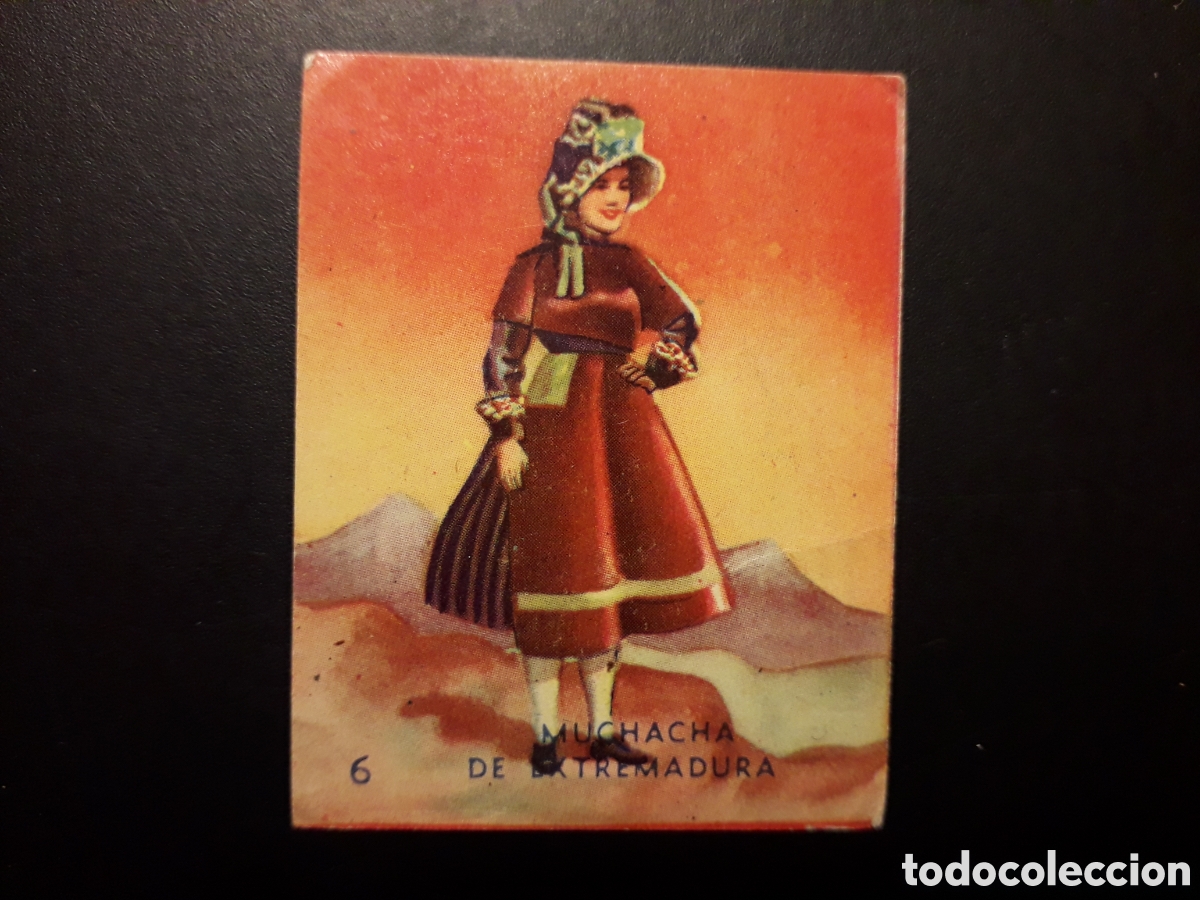 Colecionismo Cromos antigos: MUCHACHA DE ESTREMADURA N&deg; 6 RAZAS Y PA&Iacute;SES DEL MUNDO, ED HISPANO AMERICANA 1952 PEDIDO M&Iacute;NIMO 3&euro;