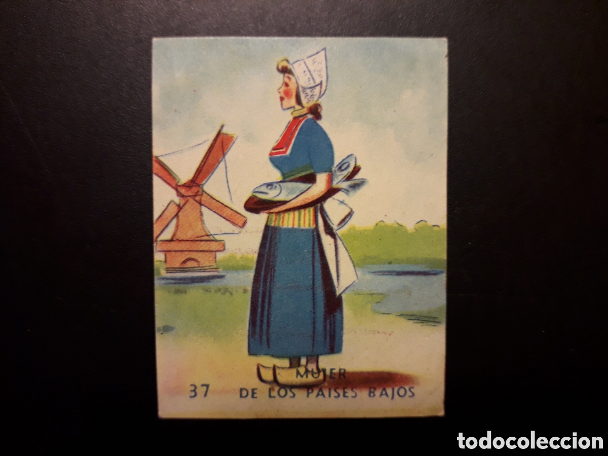 Colecionismo Cromos antigos: MUJER PA&Iacute;SES BAJOS N&deg; 37 RAZAS Y PA&Iacute;SES DEL MUNDO, ED HISPANO AMERICANA 1952 SIN PEG PEDIDO M&Iacute;NIM 3&euro;